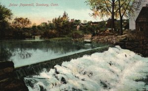 Vintage Postcard 1910's Below Papermill Danbury Connecticut CT