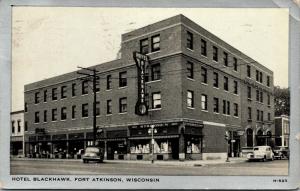 Fort Atkinson Wisconsin Hotel Blackhawk Strommen Drug Store Silver