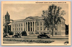 K17/ Rockville Maryland Postcard Linen Montgomery County Court House 354
