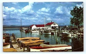 LAKE CHAMPLAIN, VT Vermont ~ BURLINGTON YACHT BASIN Boats c1960s Postcard