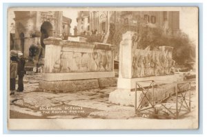 c1920's Sacrificial Screens In The Roman Forum RPPC Photo Vintage Postcard 