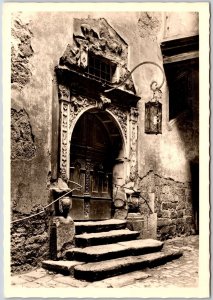 Rothenburg /  Tauber Rathausportal Germany Town Hall Real Photo RPPC Postcard