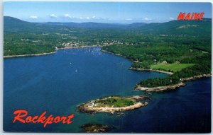 Postcard - Aerial View of Rockport Harbor, Rockport, Maine, USA