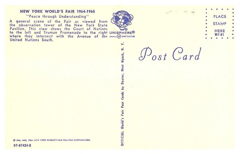 NY World's Fair 1964, Peace through Understanding