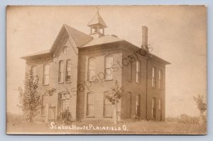 J87/ Plainfield Ohio RPPC Postcard c1910 School House Cambridge  1706