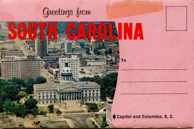 Folder -  SC.   Greetings from South Carolina   (12 views) Stains on cover, p...