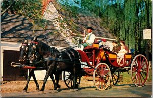 Mulberry Phaeton Deane Forge Williamsburg Virginia VA Horse Buggy Postcard PM  