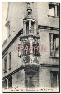 Old Postcard Troyes Bracket L & # 39Hotel Marizy