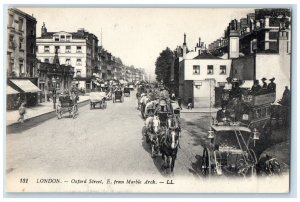 c1910 Oxford Street E. From Marble Arch London England Antique Postcard