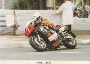 Dave Leach TT Races Motorbike Superbike Isle Of Man Limited Edition Postcard