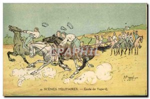 Old Postcard Fantasy Horse Army pat School