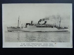 Shipping RMS STRATHNAVER India & Australia Mail / Passenger c1930s RP Postcard