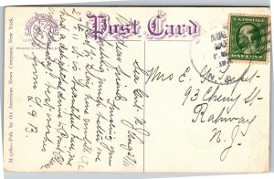 Postcard NJ Sea Girt - The Governor's Cottage -- trimmed