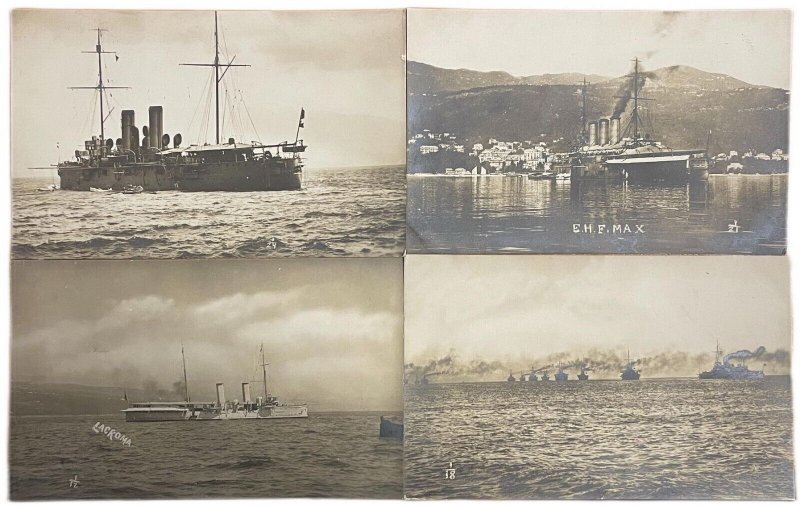 Croatia Abbazia Opatija ca.1912 navy warship fleet Lacroma battle ship rare lot