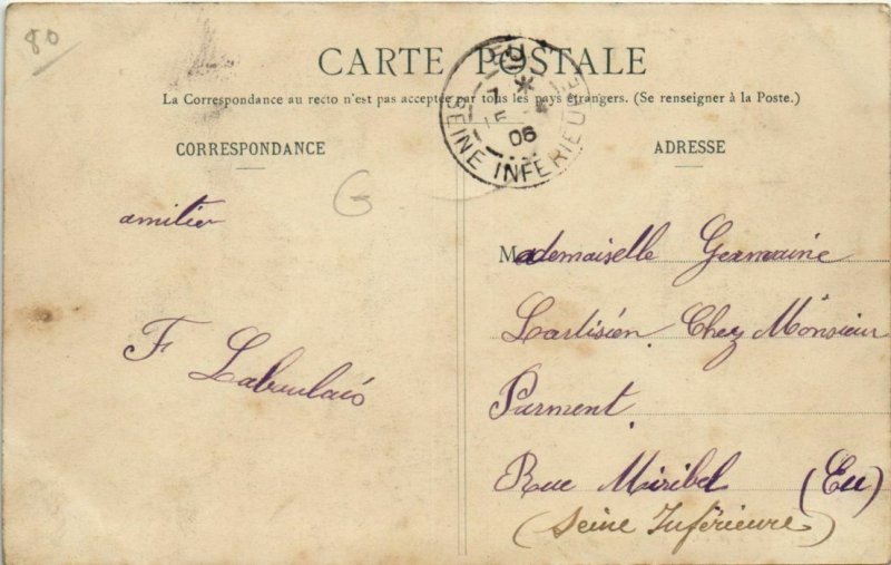 CPA NESLE Rue Gambetta (751113)