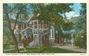 North Platte Nebraska WF Cody Buffalo Bill House  Linen Postcard Unused