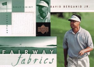 David Berganio Jnr Fairway Fabrics 2002 Golf Upper Deck Shirt Relic Card