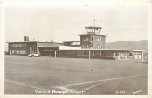 RPPC Postcard Yakima Municipal Airport Control Tower Smith Photo 2-153