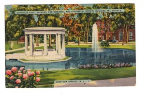 Congress Park War Memorial Museum, Saratoga Springs New York, 1948 Postage Due