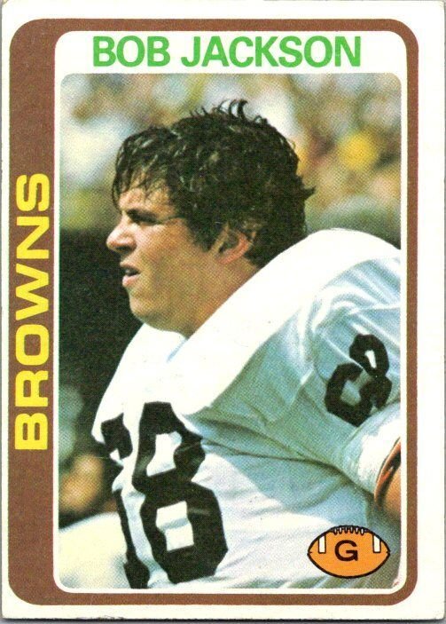 1978 Topps Football Card Bob Jackson Cleveland Browns sk7112