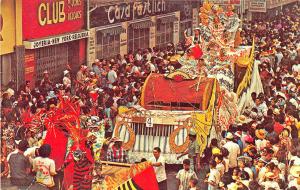 Carnival Float Panama Store Fronts Police Man Postcard