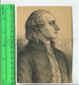 452703 German poet Gotthold Ephraim Lessing Old engraving card