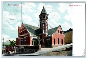 1907 Exterior Post Office Building Newburgh New York NY Posted Vintage Postcard