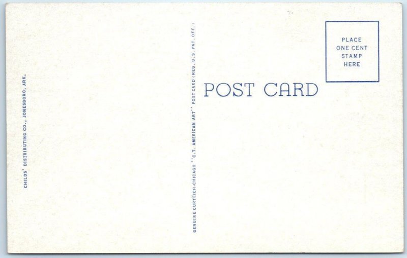 PARAGOULD, Arkansas  AR   Roadside VANDERVOORT HOTEL c1930s Linen Postcard