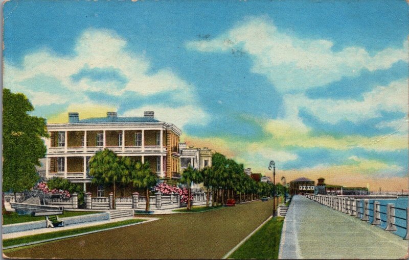 High Battery Charleston South Carolina Vintage Postcard C064