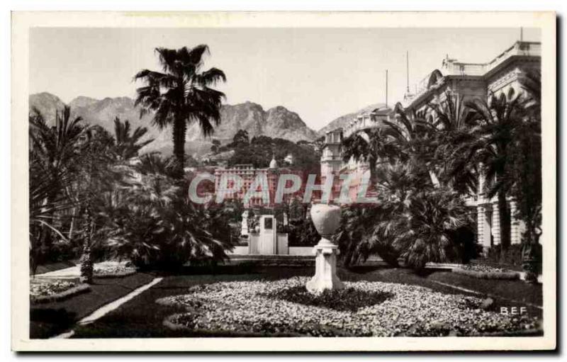 Postcard Moderne Menton The Public Garden