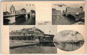 c1910s Osaka, Japan Shipyard Shosen Kaisha Telegraph Bureau Bridge Photo PC A57