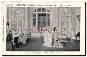 Old Postcard Dramatic Theater Folies The billet March Keroul In Dingois Widow...