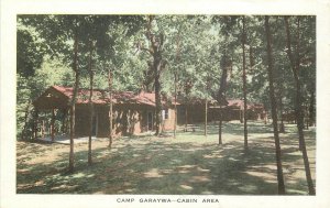 1950s Postcard; Cabins, Camp Garaywa, Clinton MS Baptist Retreat Summer Camp