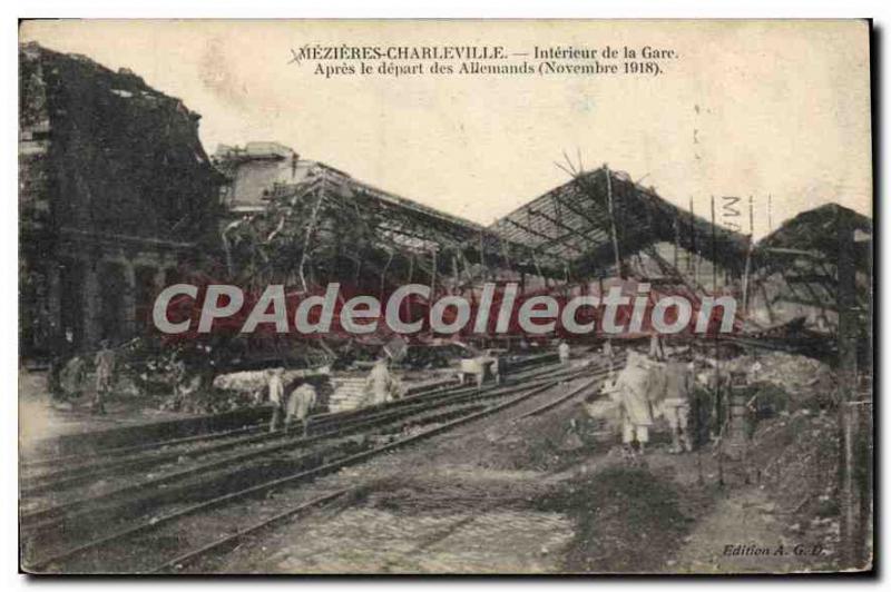 Postcard Charleville Mezieres Old Station of Interior