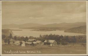 Bristol NH Newfound Lake Homes c1910 Real Photo Postcard