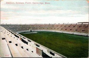 Vtg Cambridge Massachusetts MA Stadium Soldies Field Grandstands 1910s Postcard