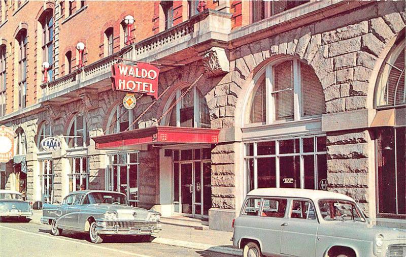 Clarksburg WV The Waldo Hotel Old Cars Postcard