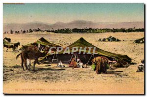 Morocco Scenes and Types Old Postcard Camp nomads