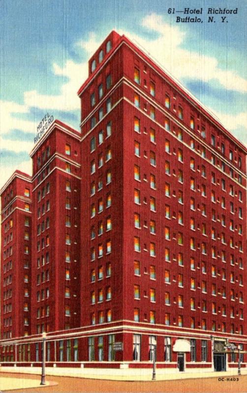 New York Buffalo Hotel Richford Curteich