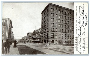 1907 Fourth Street Looking West From Nebraska Street Sioux City IA Postcard