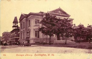 Wheelock Postcard Carnegie Library Huntington WV Cabell or Wayne Counties