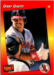 1992 Donruss Baseball Card Gary Gaetti California Angels sk6163