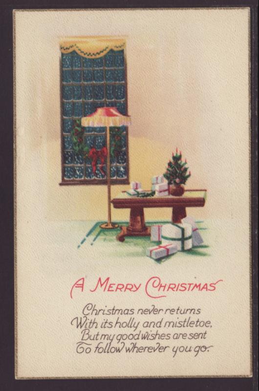 Merry Christmas,Indoor Scene Postcard