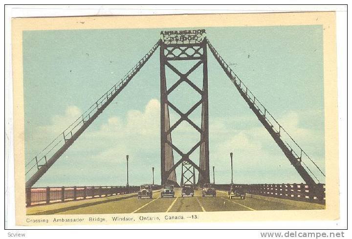 Crossing Ambassador Bridge, Windsor, Ontario, Canada, 10-20s