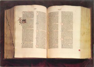 Postcard First Complete German Bible 1466