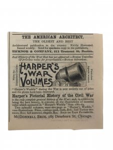 1889 Dictators Cannon Civil War / Harpers War Victorian Print Ad Original 2T1-68