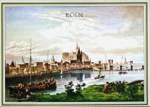 Germany Köln View of the City and Rijnhaven Vintage Postcard BS.27