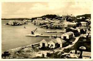 Bermuda - St. Georges. Bird's Eye View circa 1907.   RPPC