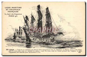 Postcard Old Ship Sailing Ship