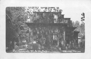 c1910 Oswego Kansas Koss Residence RPPC Postcard 25-11575
